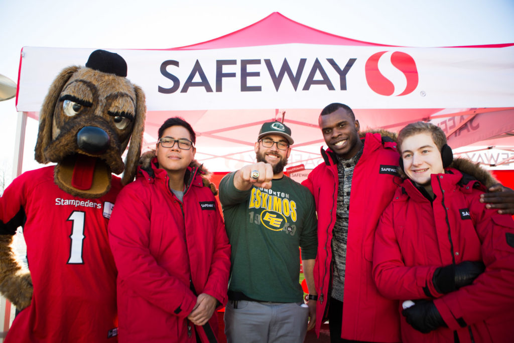 Safeway event with NFL photography